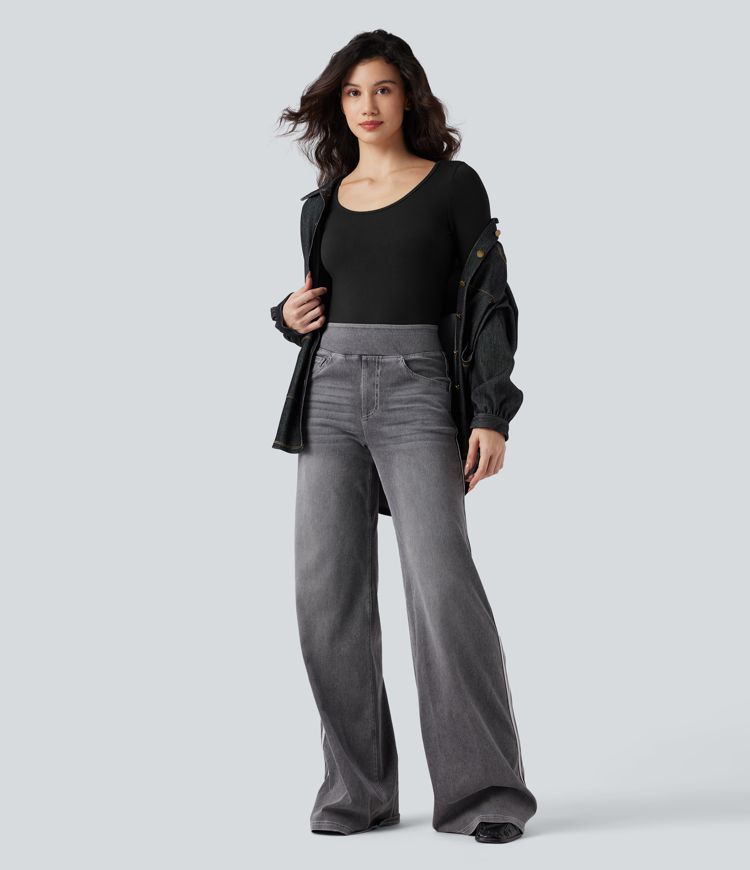 halara heatcore rundhals-langarm-skinny-freizeit-wärmebody