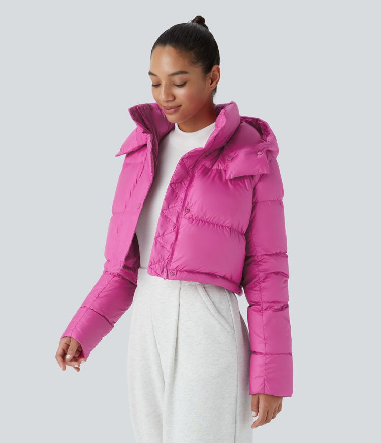 wasserabweisende abnehmbare kapuze lange Ärmel unsichtbare taschen lässige steppjacke