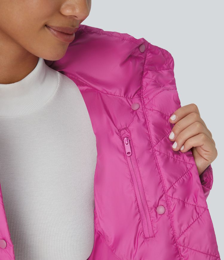 wasserabweisende abnehmbare kapuze lange Ärmel unsichtbare taschen lässige steppjacke