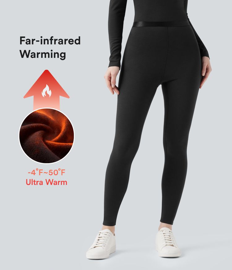 halara heatcore mid rise 78 casual warming leggings