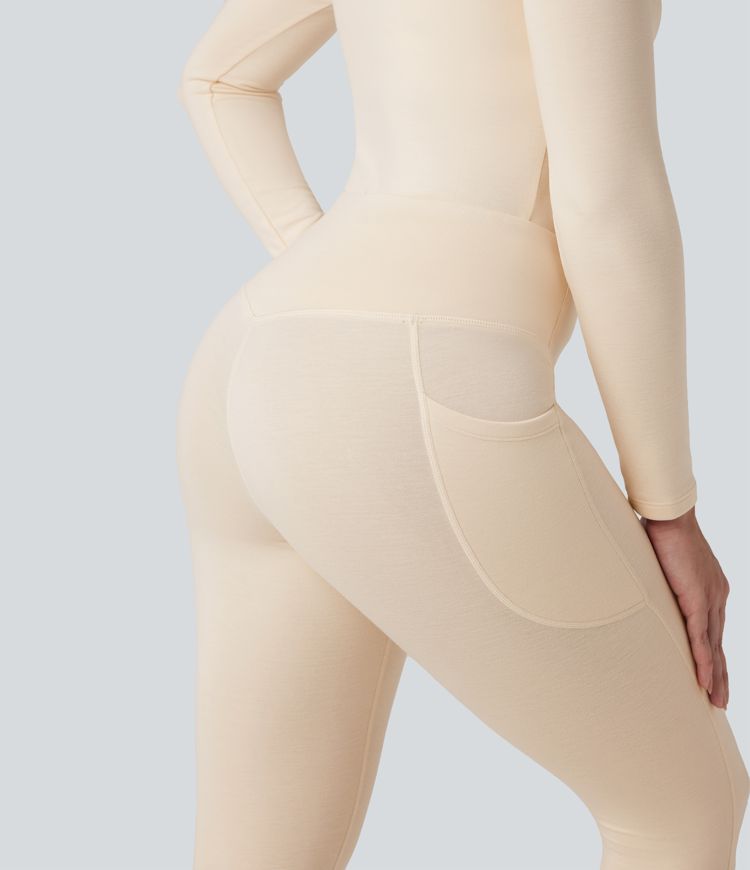 halara heatcore leggings mit hohem bund wärmend und lässig mit taschen