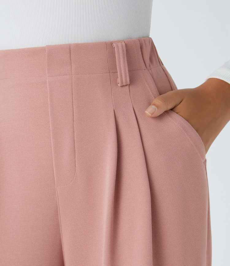 halara flex arbeitshose mit hohem bund taschen und weitem bein waffelsohle