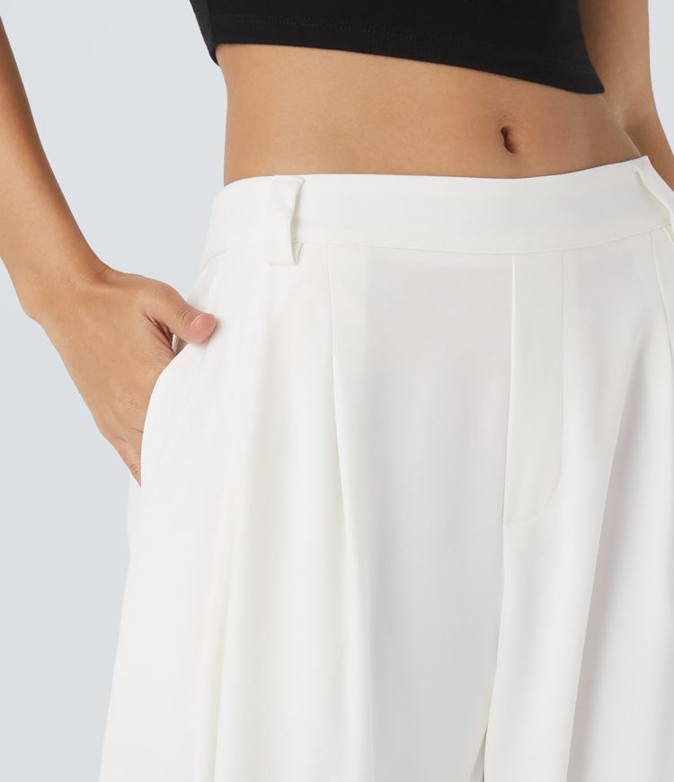 halara flex arbeitshose mit mittelhohem bund taschen und zylinderförmigem bein