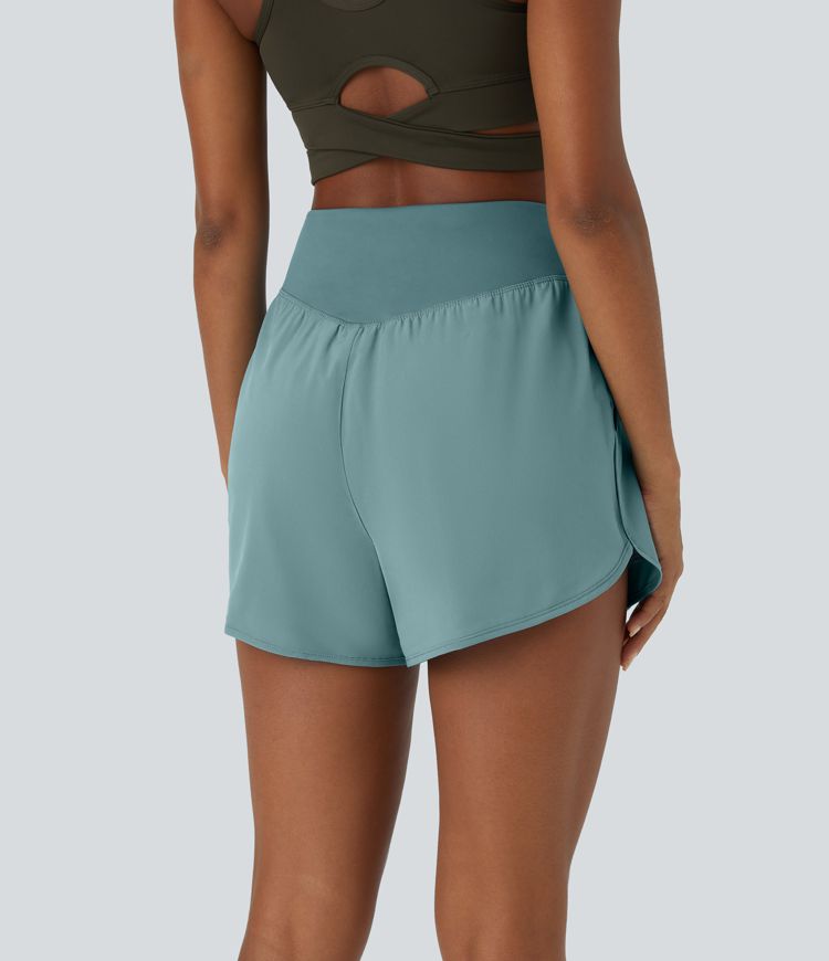 breezeful high waisted pocket quick dry casual shorts 4
