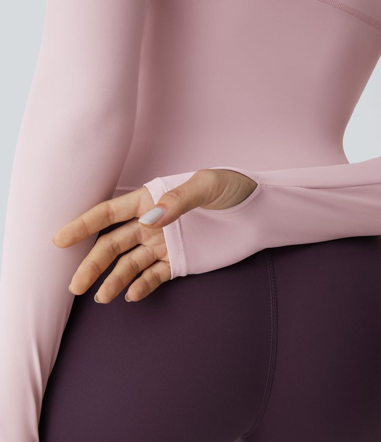 yoga-sporttop mit daumenloch