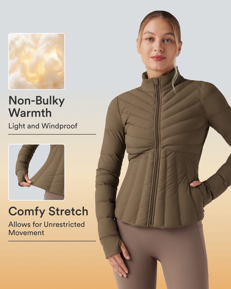 puffflex stehkragen daumenlöcher dehnbare wattierte trainingsjacke mit taschen