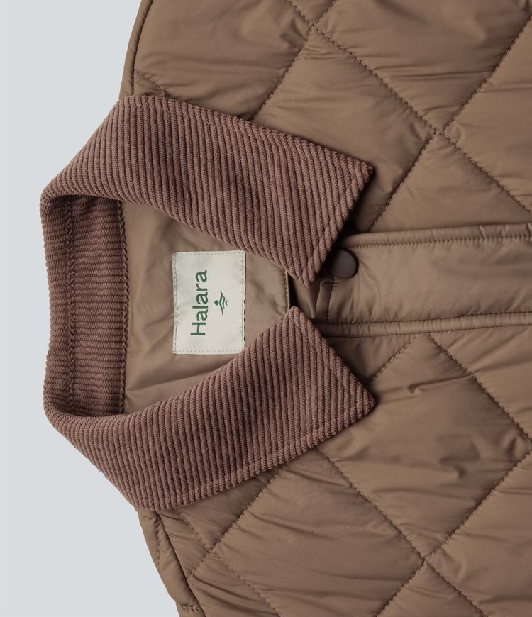strapazierfähige wasserabweisende kontrastfarbene cord-freizeitjacke mit kordelzug und taschen