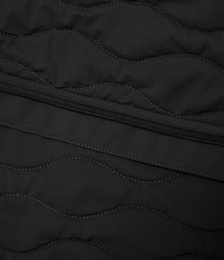 puffflex trainingsjacke mit hohem kragen daumenlöchern stretchanteil wattierung taschen und verstaubarem nackenkissen